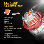 2X AUXITO 3157 3156 T25 Canbus Red LED Brake Tail Stop Light Bulb
