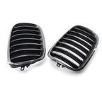 Carbon Style Grille for BMW X5 X6 E70 E71 (2008–2013) Gloss Black
