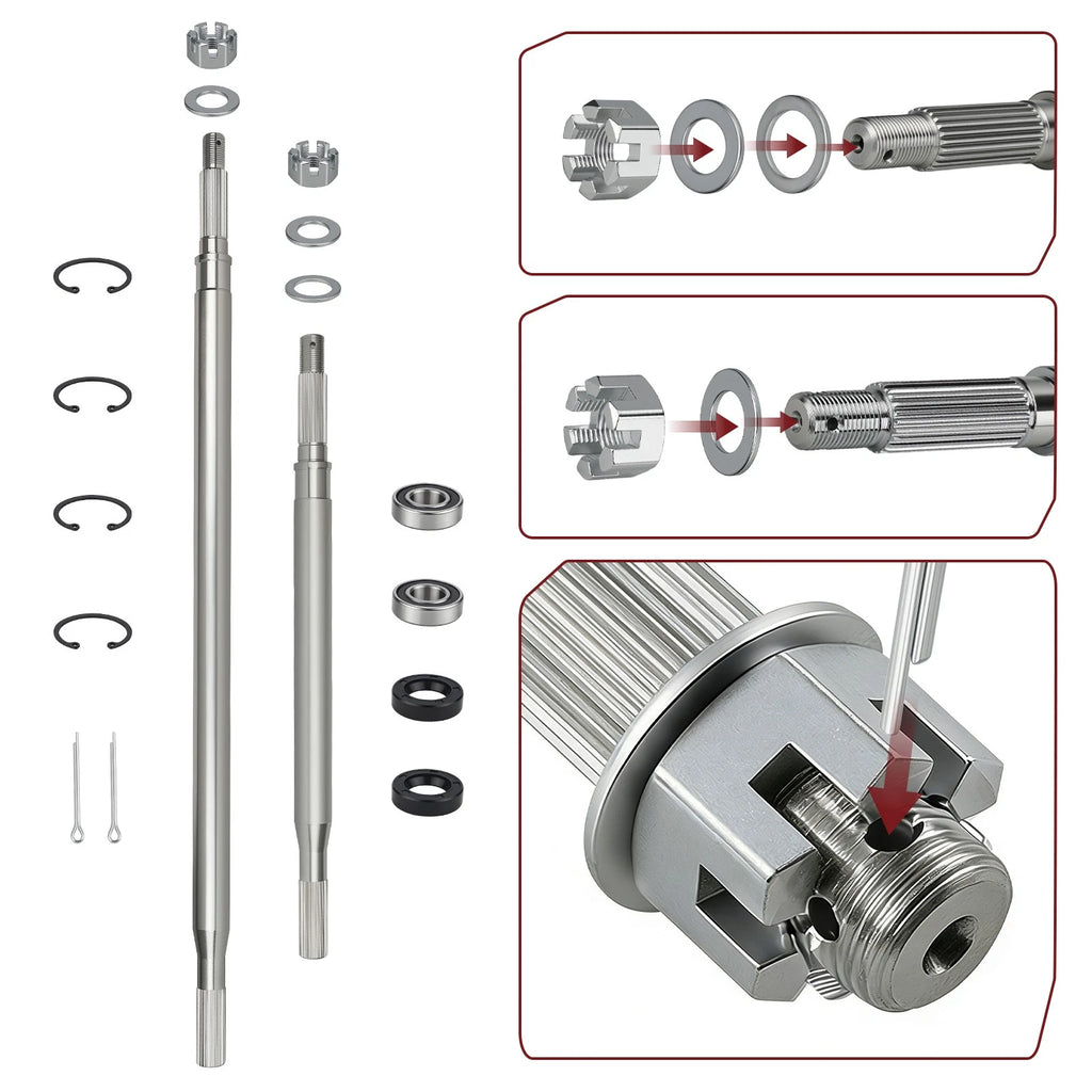 Rear Axle Shaft Set for EZGO RXV Electric Golf Cart (2008–Present)