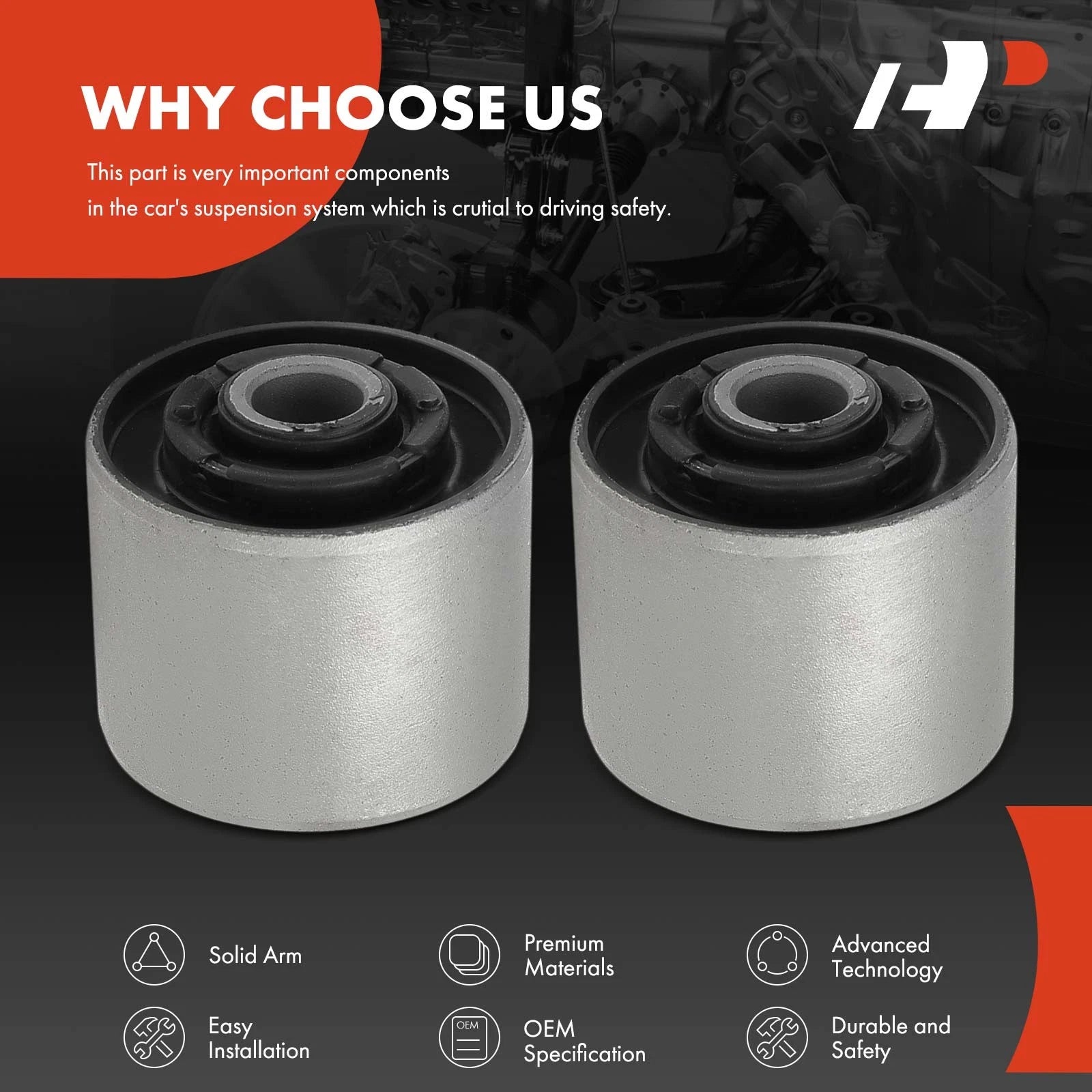 2X Rear Bushing for Mercedes-Benz G550 (2009-2018)