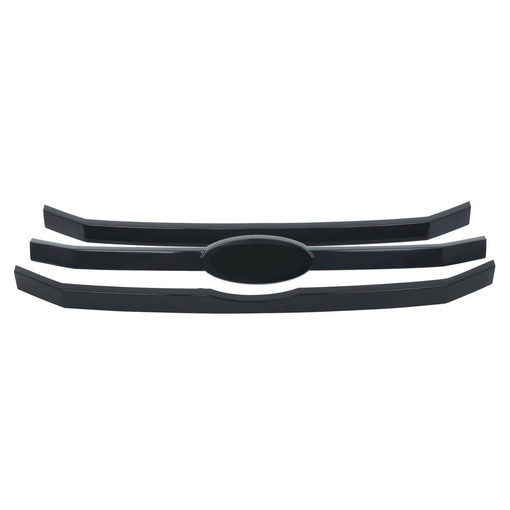 Set of 3 Black Front Upper Grille Bar Inserts for Ford Flex (2009â2012)