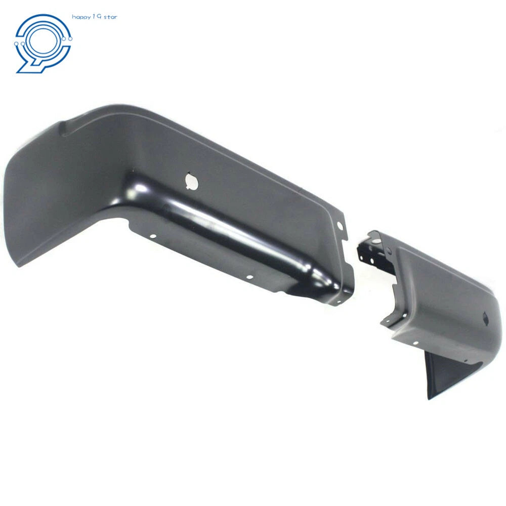 Set of 2 Steel Rear Bumper Ends for Ford F150 (2009–2014) Black Primered