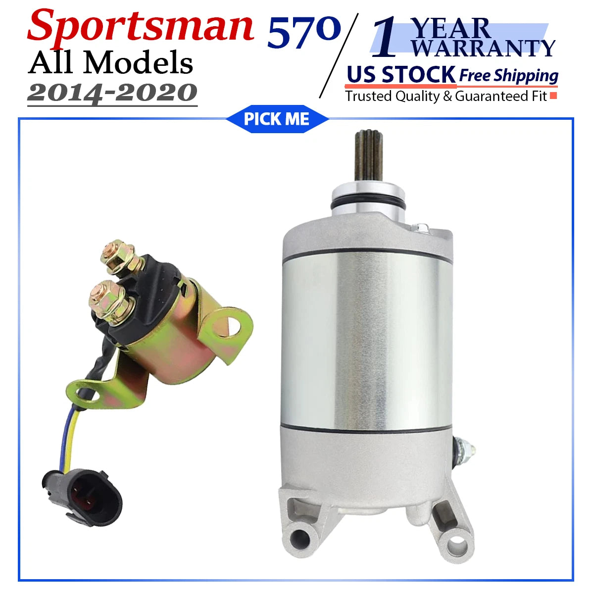 Starter with Relay for Polaris Sportsman 570 (2014–2020)