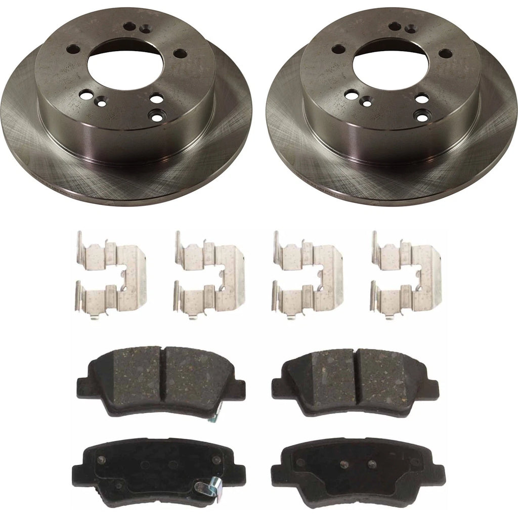 Brake Rotor and Pad Kit for Hyundai Sonata (2008–2010) Rear Solid