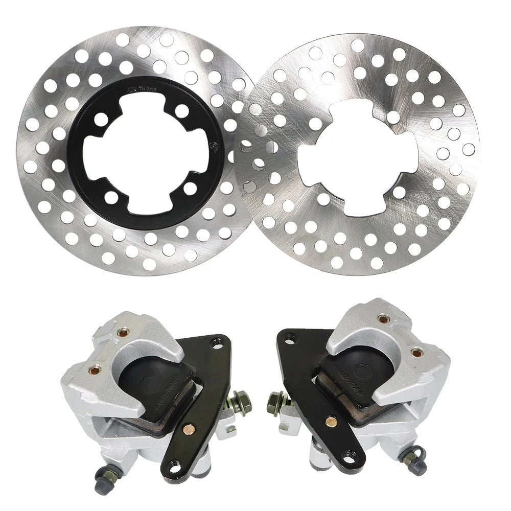 Front Brake Calipers & Rotors for Yamaha Grizzly 350 400 450 (2007â2014)
