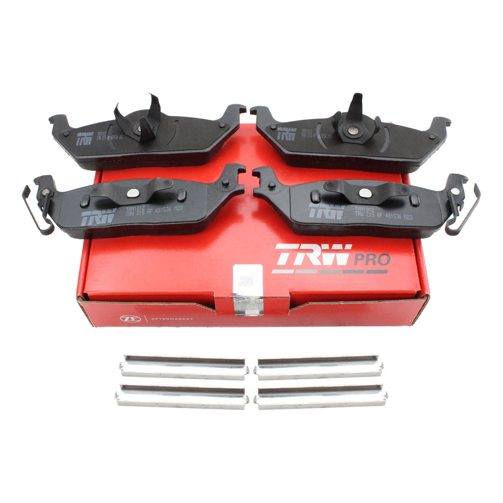 Set of 4 TRW Pro Rear Metallic Slotted Brake Pads for Ford F-150 (2004–2020)