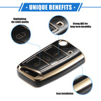 3X Remote Key Fob Case Cover for Volkswagen Golf 7 (2013–2020) TPU Black