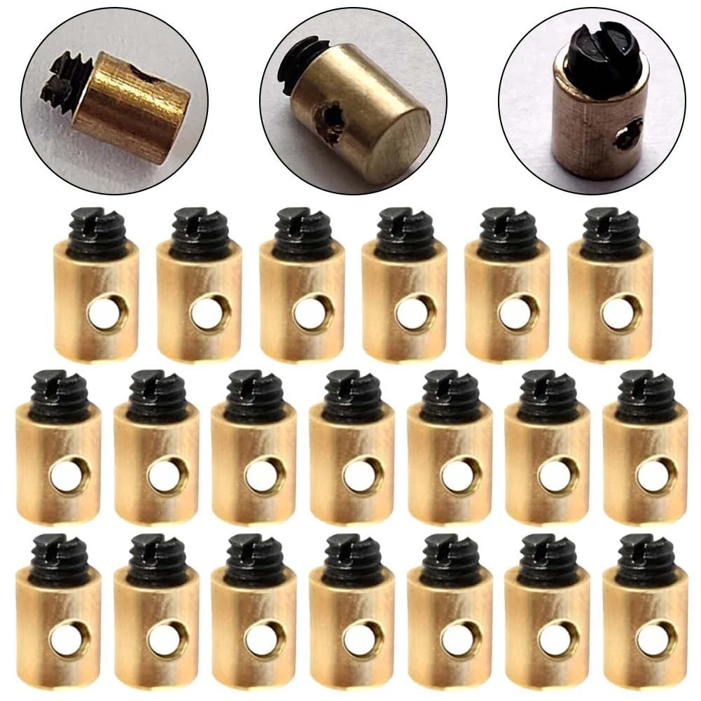 Set of 20 Brake Cable Nipple Screws for Motorcycle Throttle Connection