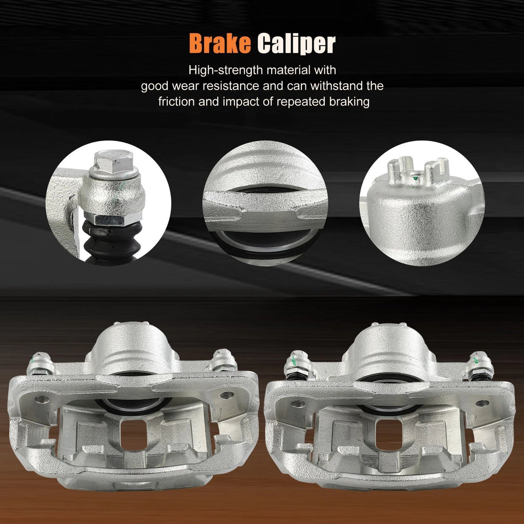 Set of 2 Brake Calipers with Bracket for Honda Fit (2009-2019)