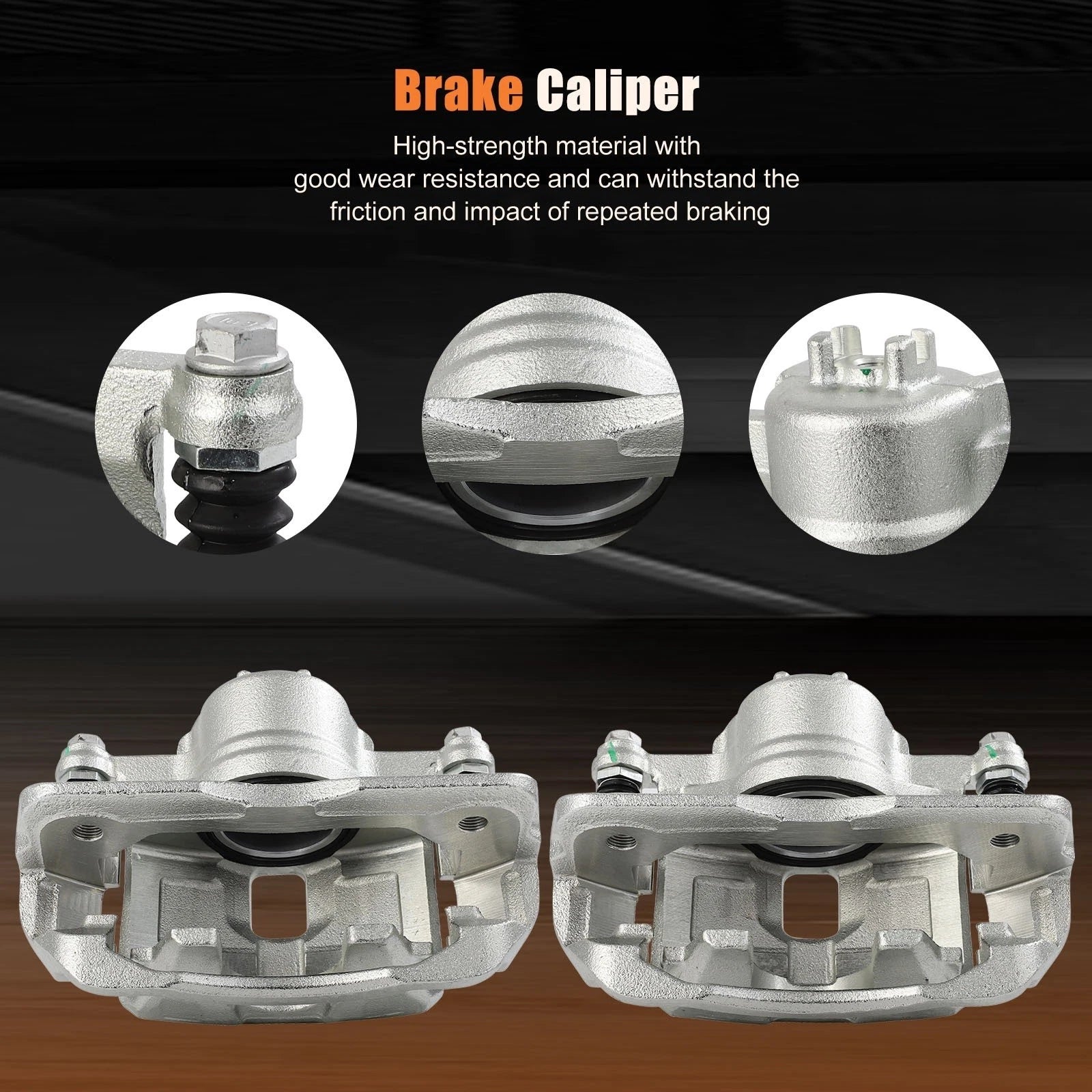 Set of 2 Brake Calipers with Bracket for Honda Fit (2009-2019)