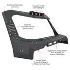 Cowl Armor Windshield Frame Visor for Jeep Wrangler JK (2007–2018)