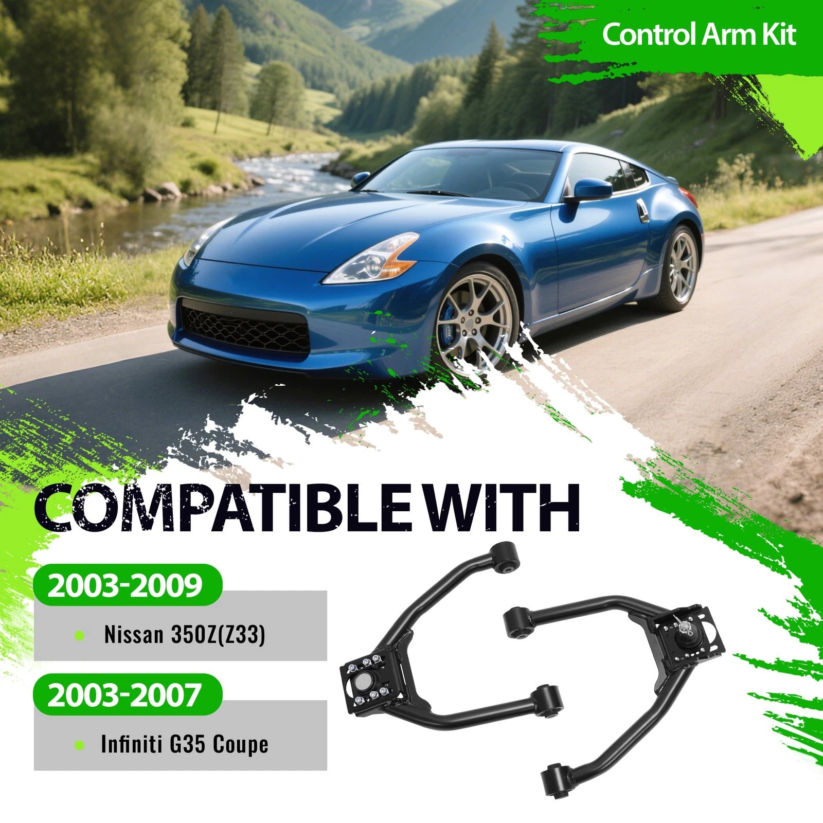 Front Rear Camber Arm & Traction Rod for Nissan 350Z Infiniti G35 (2003–2009)