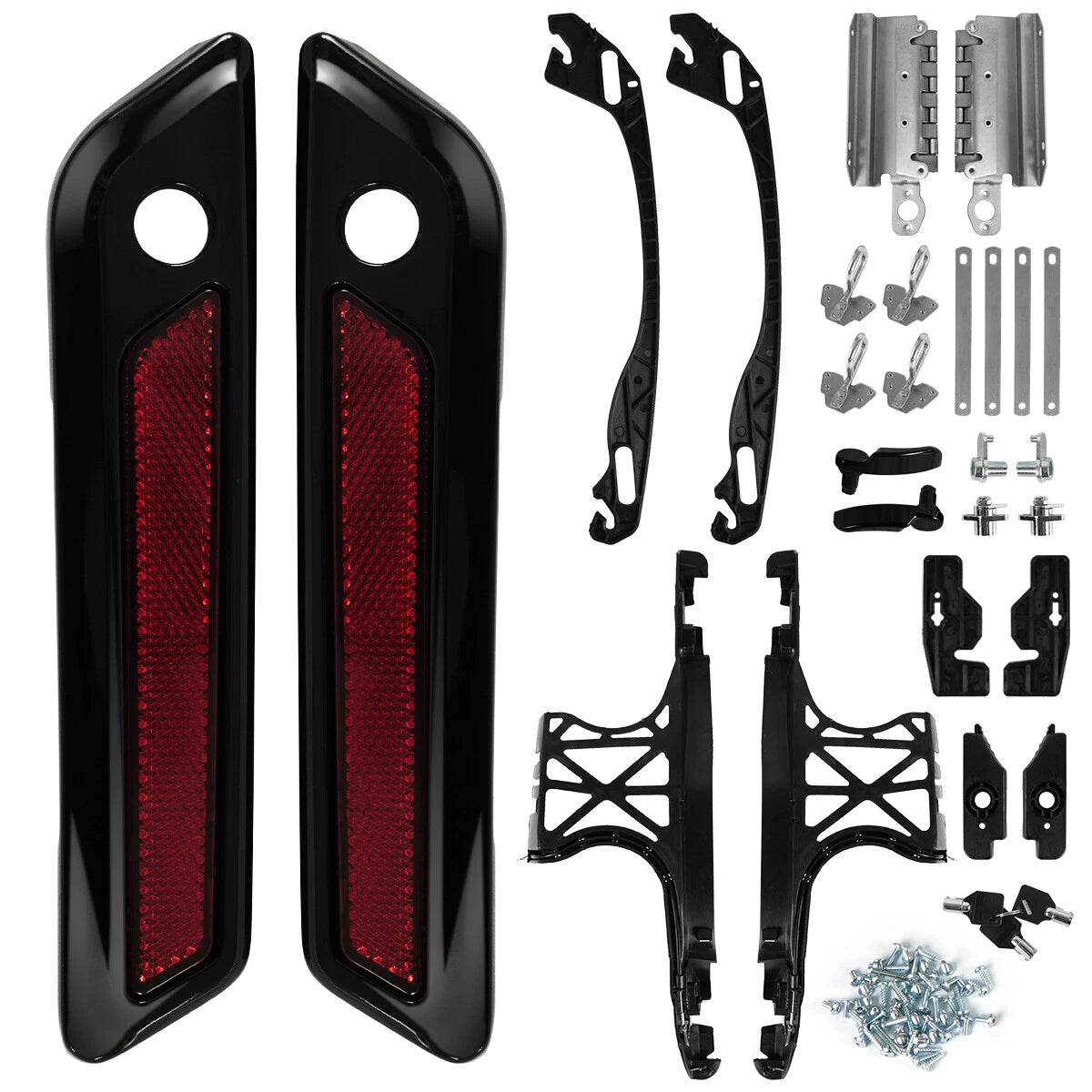 Saddlebag Hardware Latch Hinge Lock Kit for Harley Road King (2014–Present)