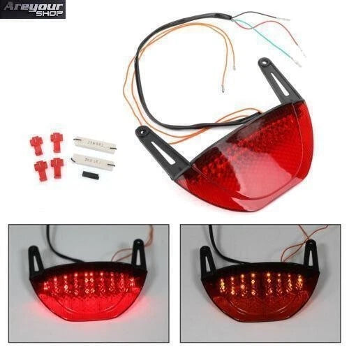 Rear Brake Turn Signals Taillight for Honda CBR 600RR (2007–2012) Red