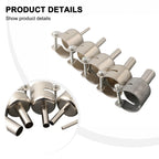 Welding Nozzle Set of 5 for (3/5/6/8/10MM) Silver Stainless Steel
