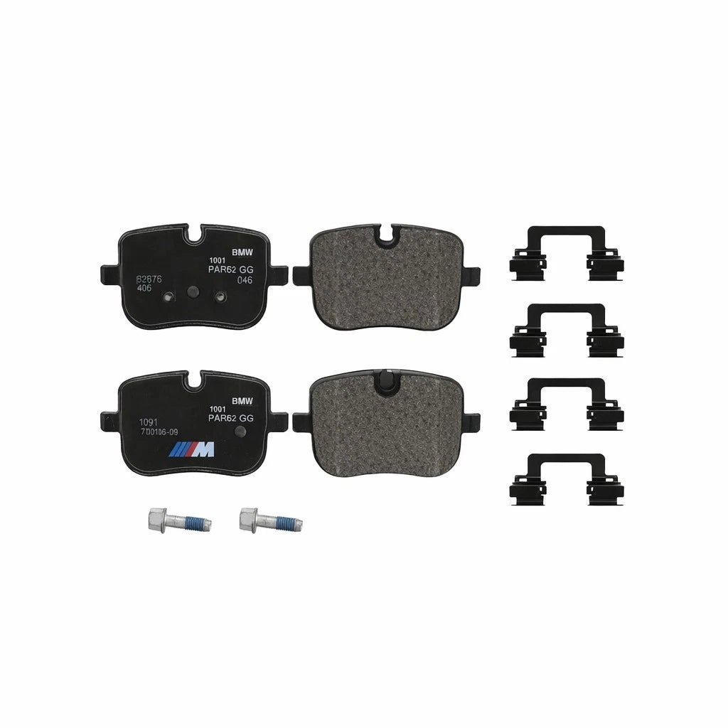 Set of 4 Genuine OEM Rear Disc Brake Pads for BMW X6, X5 (2020–2026) 34217991043