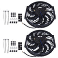 2X 12" Electric Radiator Cooling Fans Universal Mount Kit