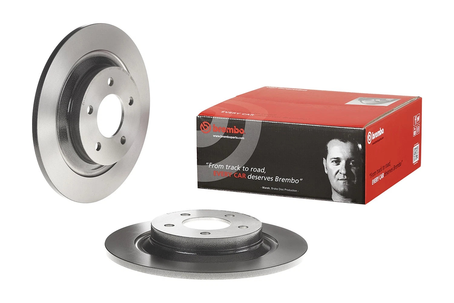 Brembo 302mm Solid Coated Disc Brake Rotor for Mazda 5 (2006–2015)