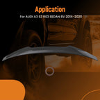 Carbon Fiber Rear Spoiler for Audi A3 S3 RS3 Sedan 8V (2014–2020)