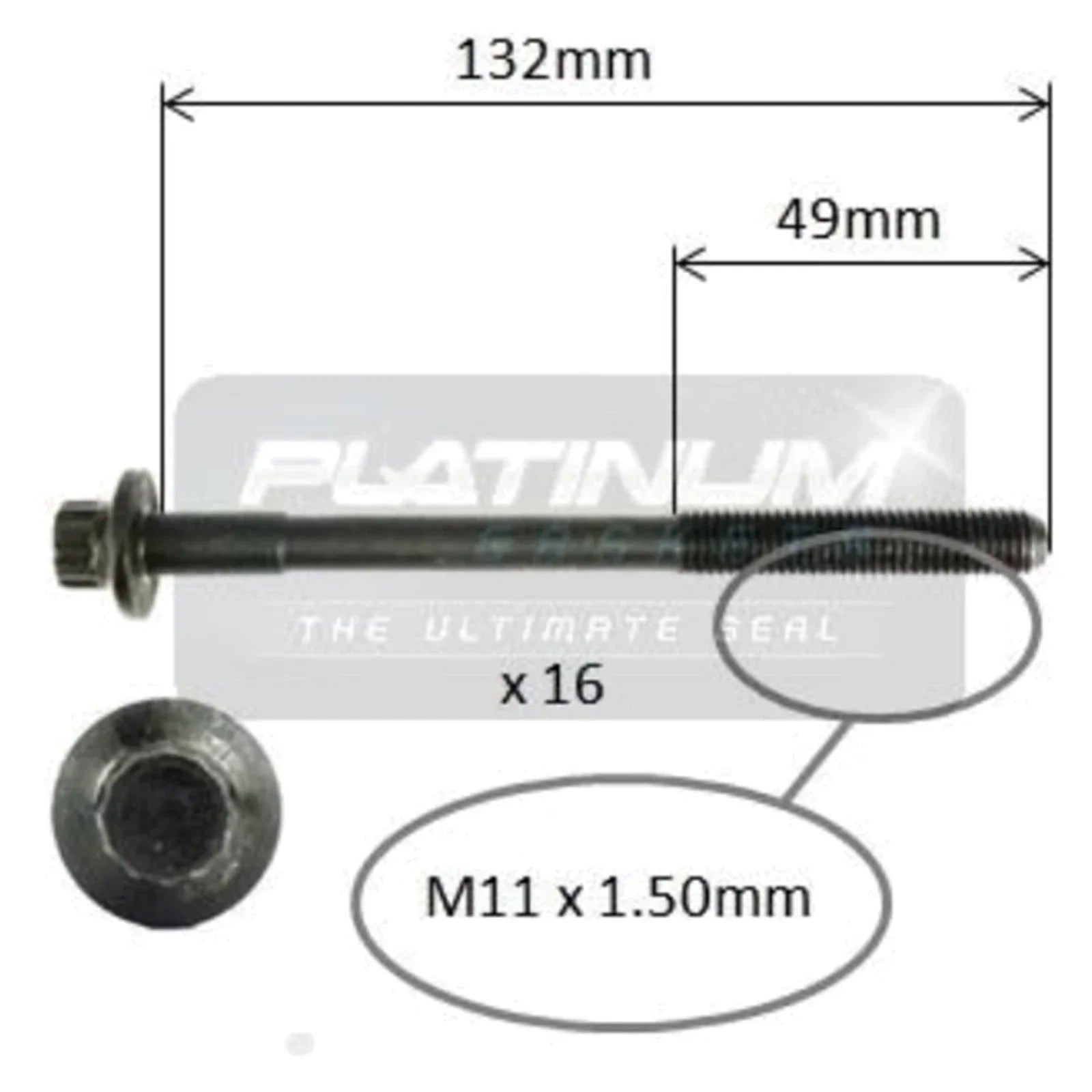 Engine Cylinder Head Bolt Set for Mazda 323 BA V6 2.0L KF (1994-1998)
