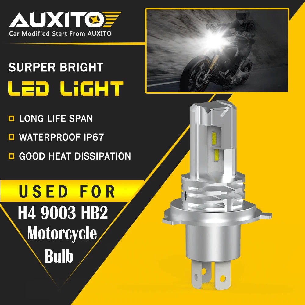 H4 9003 HB2 LED Headlight Conversion Kit for Motorcycle (6000K)