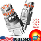 2X Red LED Strobe Brake Tail Light Bulb for Make Model (YYYY–YYYY)