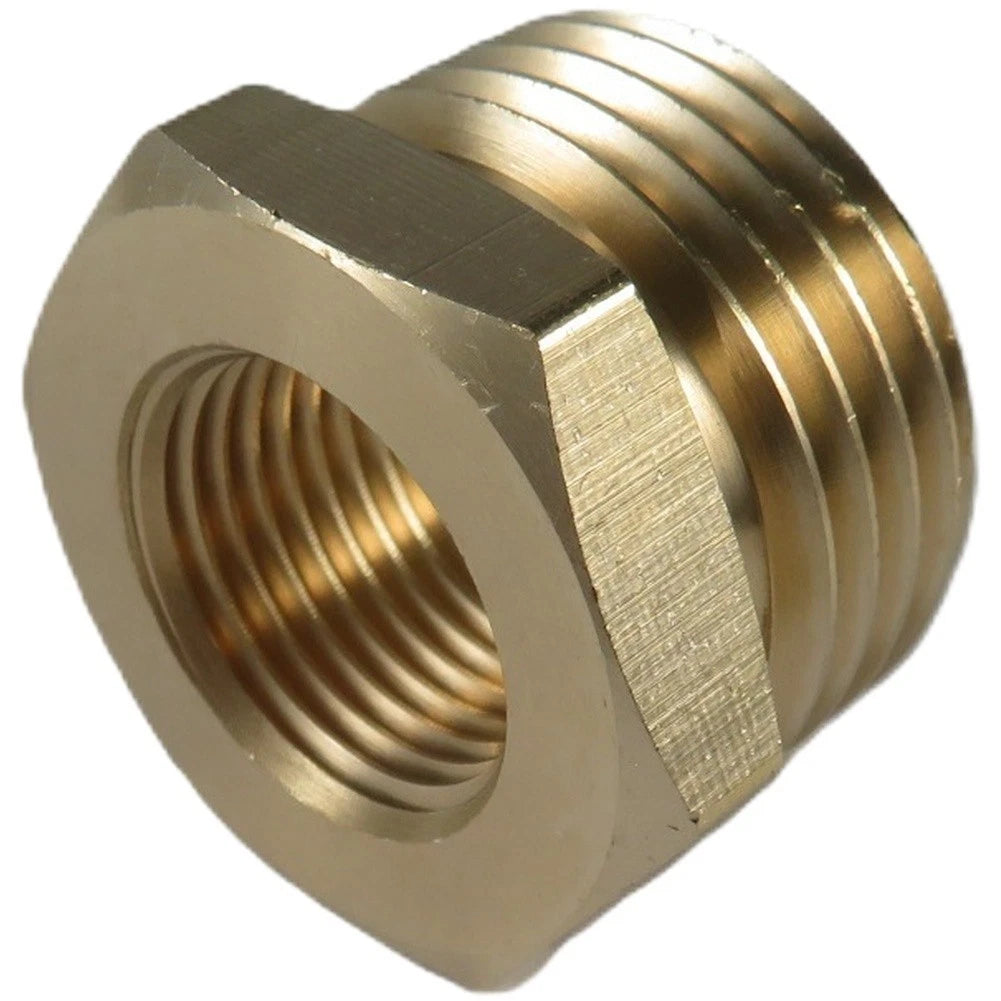 Set of 4 Brass Hose Bushings 3/4" GHT Male to 3/8" NPT Female Adapter