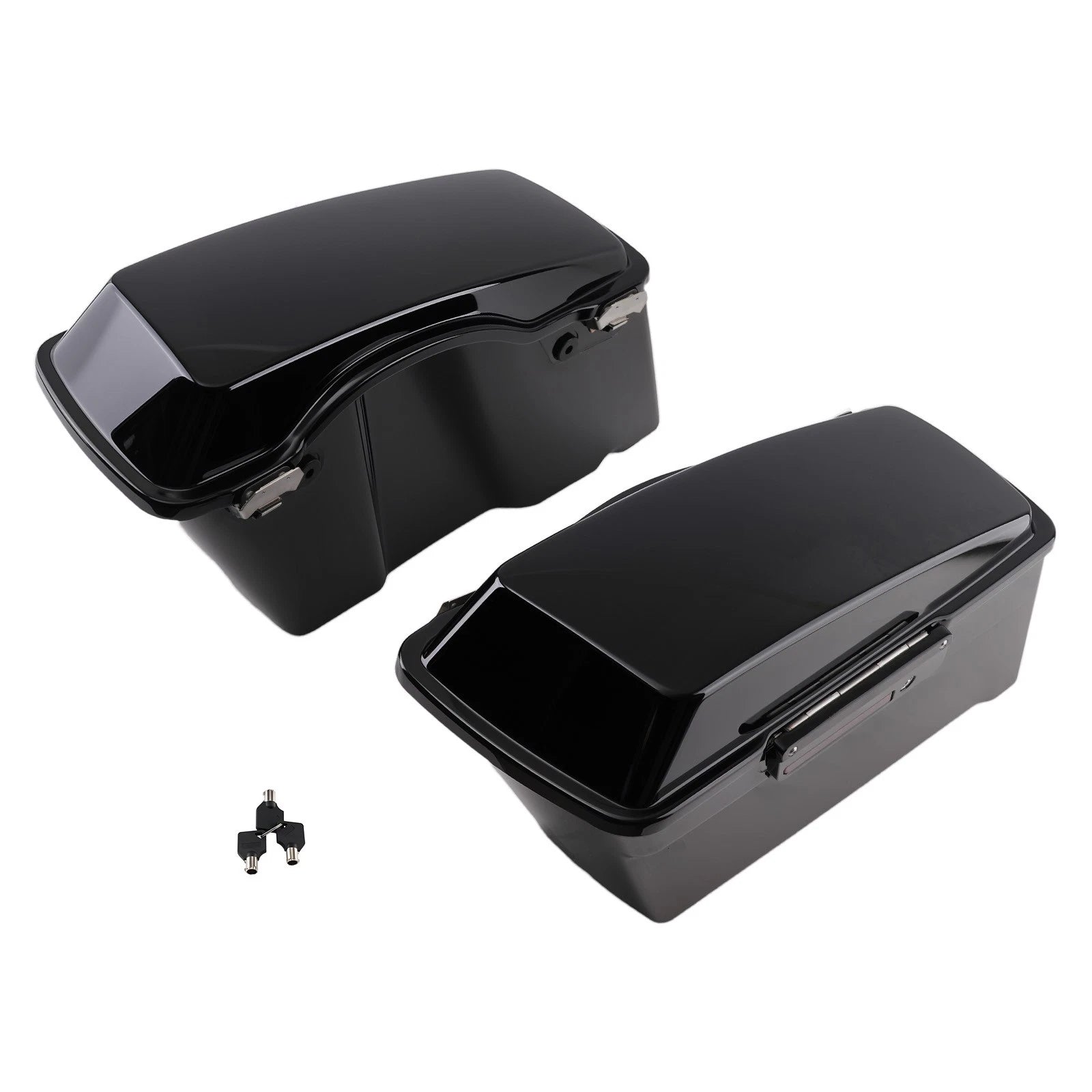 Set of Hard Bags Vivid Black with Keys for Harley Davidson Touring (1994–2013)