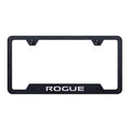 Textured Black Laser Etched Cutout Bottom License Plate Frame for Nissan Rogue