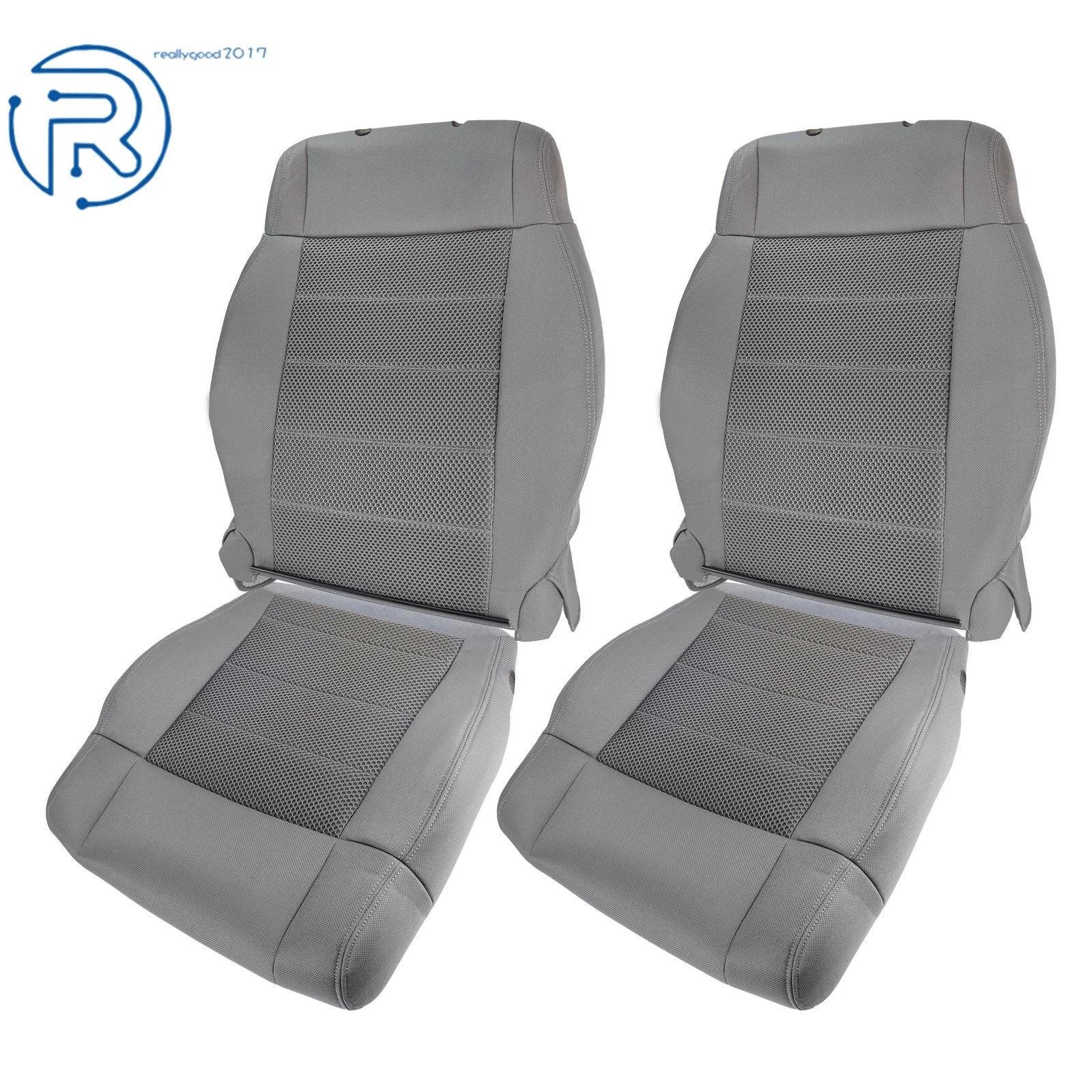 Set of 2 Gray Seat Covers for Jeep Wrangler (2007–2012)