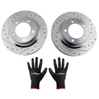 Front Drilled and Slotted Brake Rotors for Toyota Tundra (2007–2021)