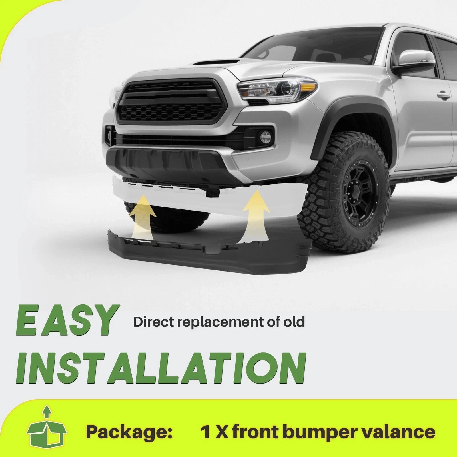 Front valance lower spoiler air dam for Toyota Tacoma (2016–2023)
