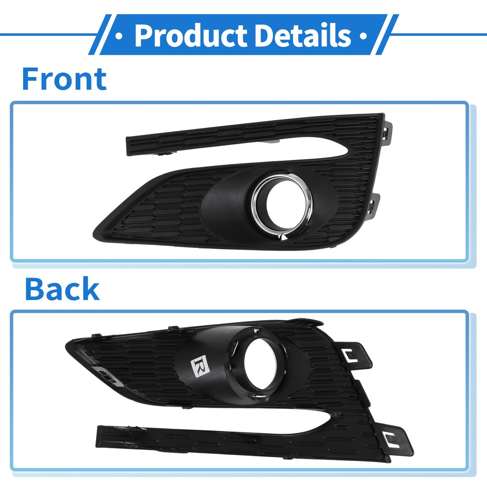 1 Pc Fog Light Grill for Chevrolet Cruze (2017–2018) No. 84095943
