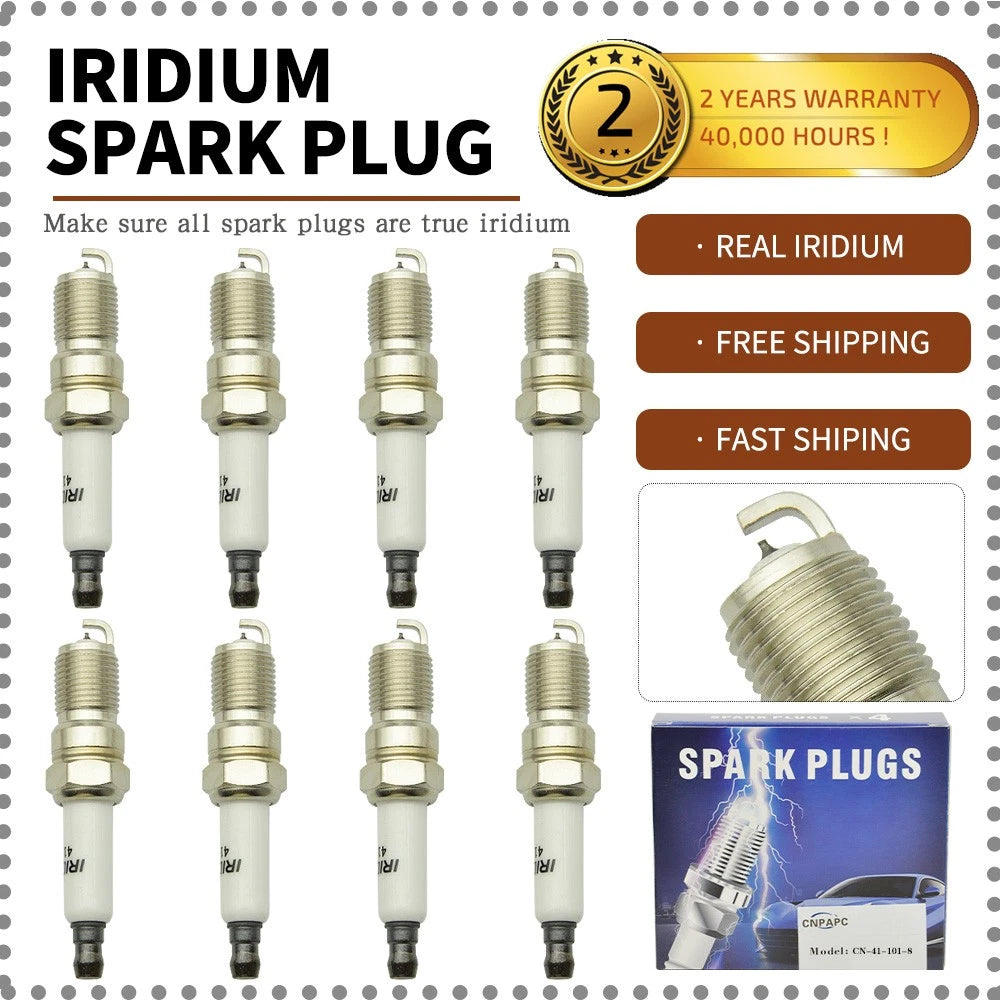 8X Iridium Spark Plug for Buick Chevrolet GMC Pontiac (41-101, 12568387)