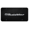 Chrome Name on Black License Plate - Officially Licensed for Cadillac