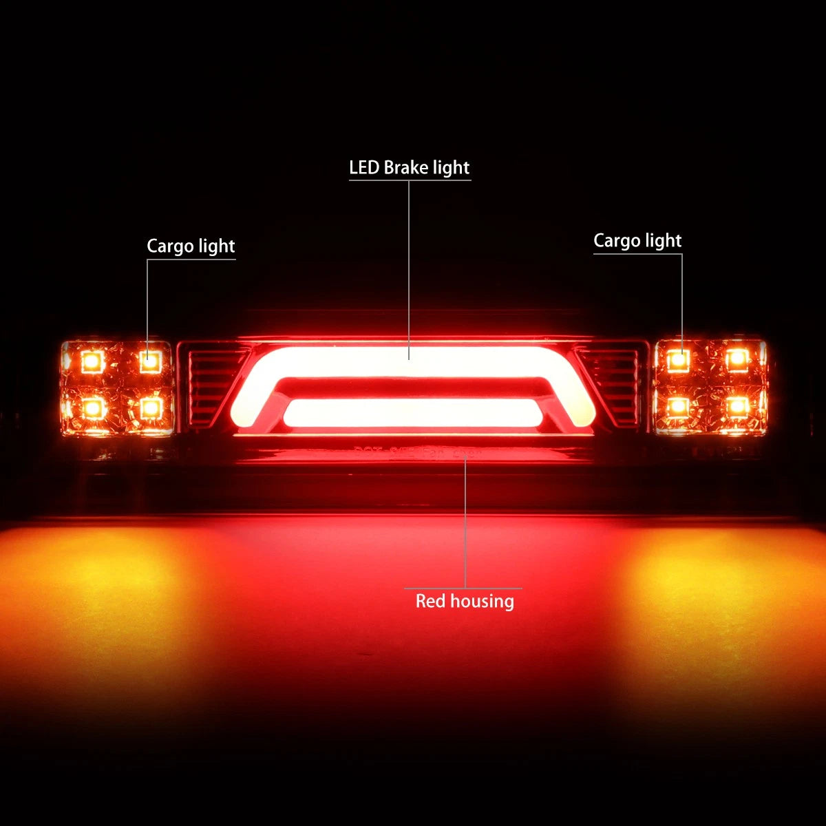 3D LED Bar Third Tail Brake Light for Ram 1500 2500 (2002–2009)