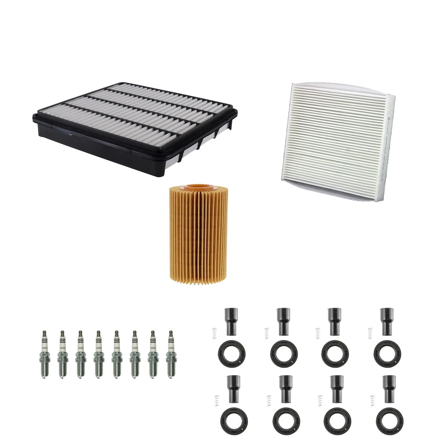 Denso Tune Up Kit & NGK 8 Spark Plugs for Land Cruiser LX570 (2008–2021)
