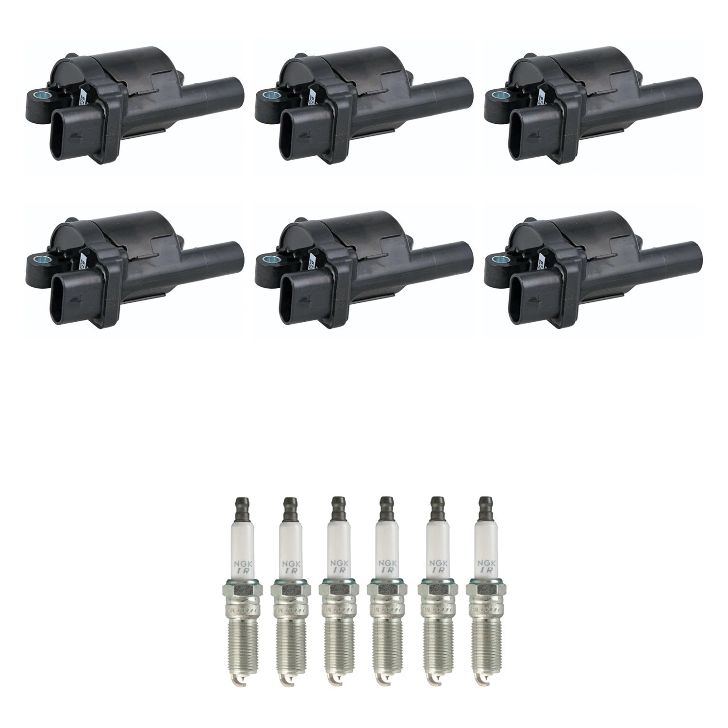 Set of 6 Ignition Coils & NGK Iridium Spark Plugs for Silverado 1500 (2014–2019)