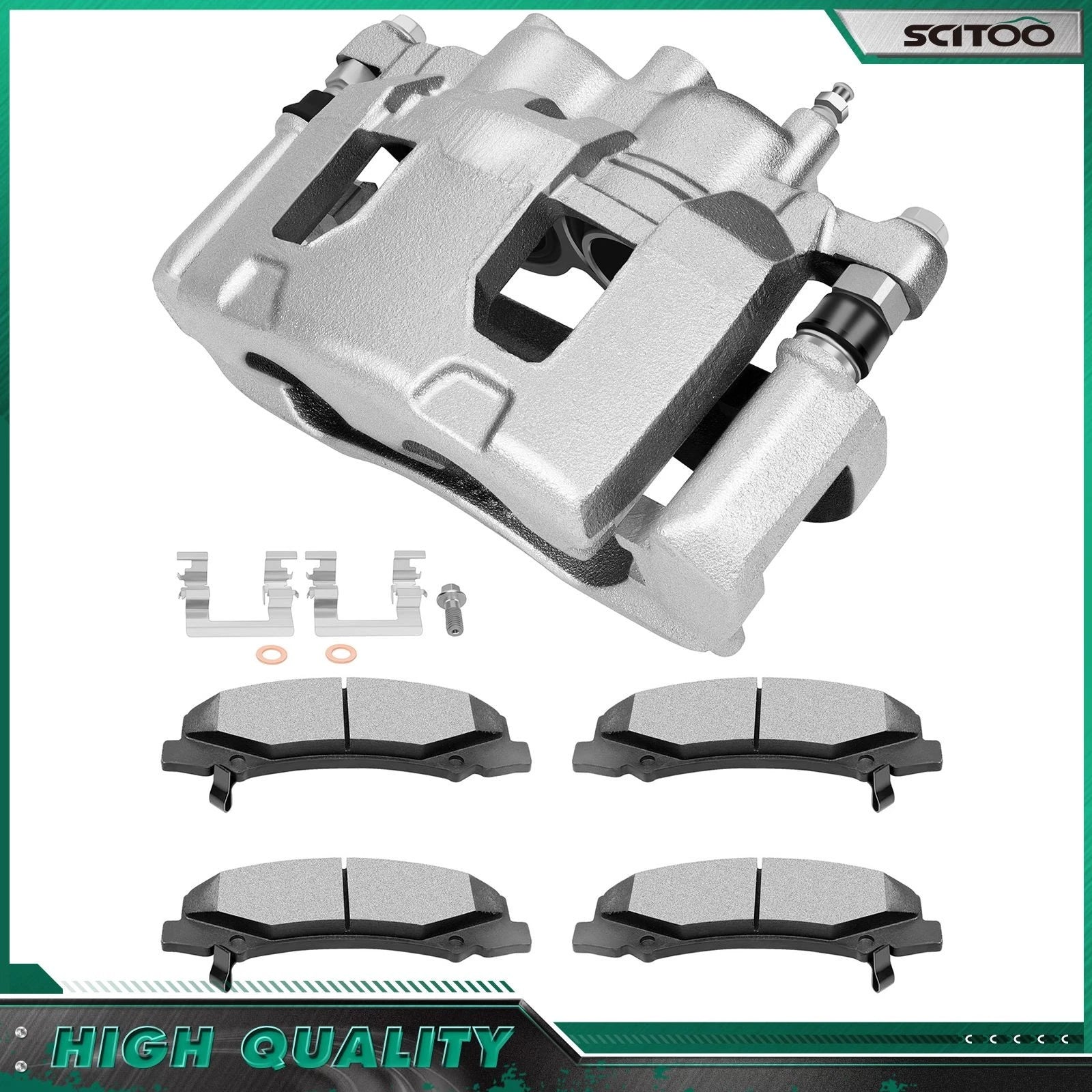 Front Left Brake Caliper & Ceramic Pads for Chevrolet Impala (2006–2013)