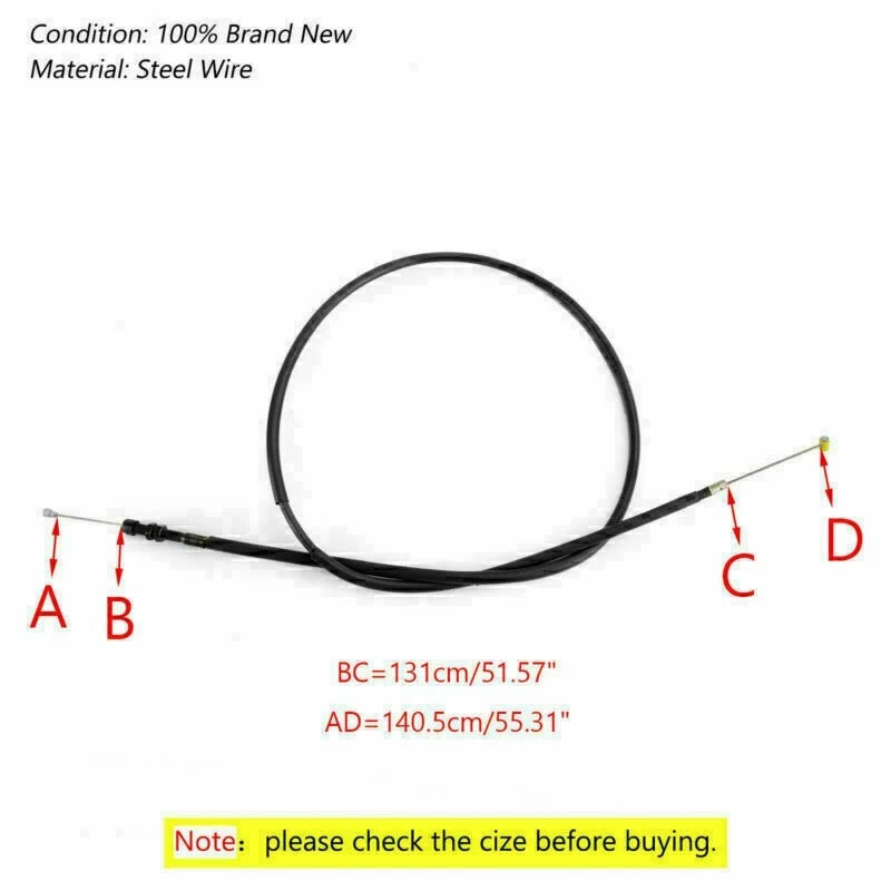 1x Clutch Cable for Yamaha YZF R1 (2009–2014) Steel Wire Line Black