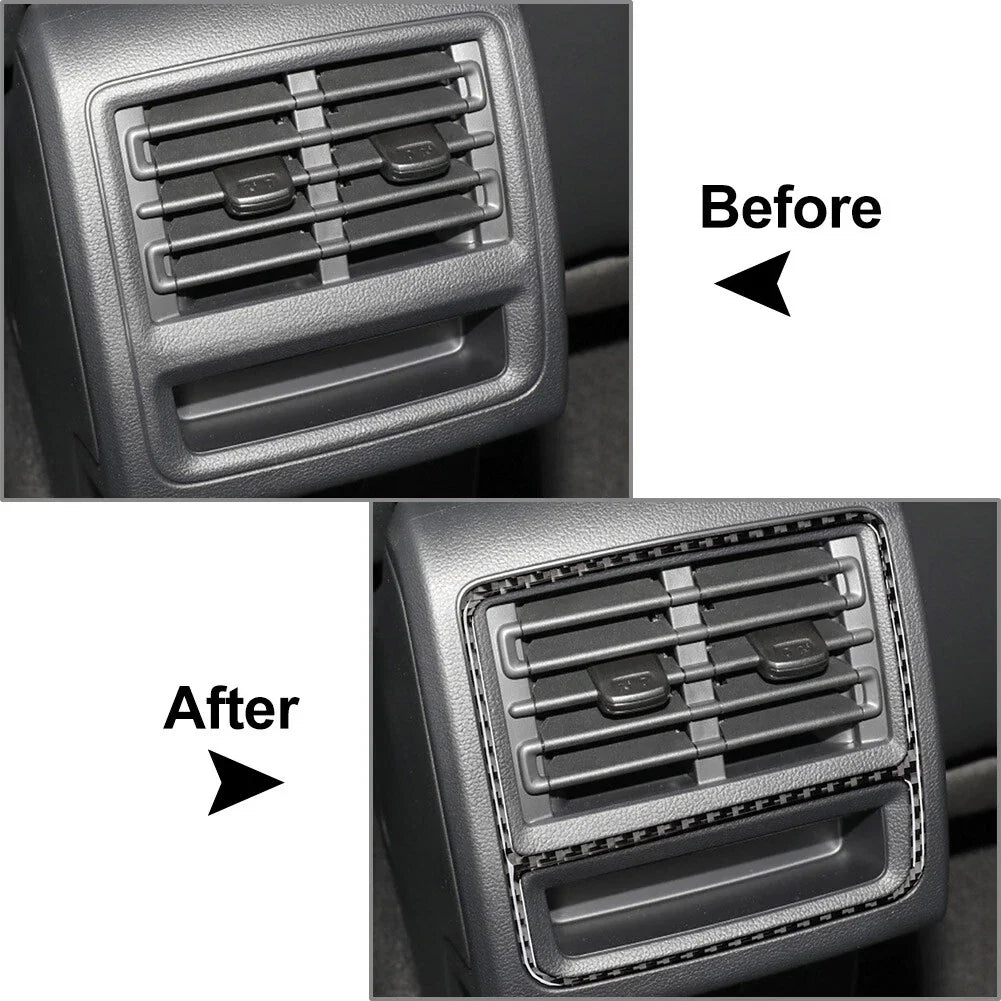 Carbon Look Rear Seat Air Vent Outlet Trim for VW Golf 8 (2021-2023)