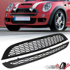 2X Honeycomb Mesh Front Bumper Grill for Mini Cooper (2002–2006)