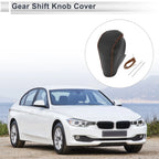 Gear Shift Knob Cover for BMW 3 Series (2004-2012) Black Faux Leather