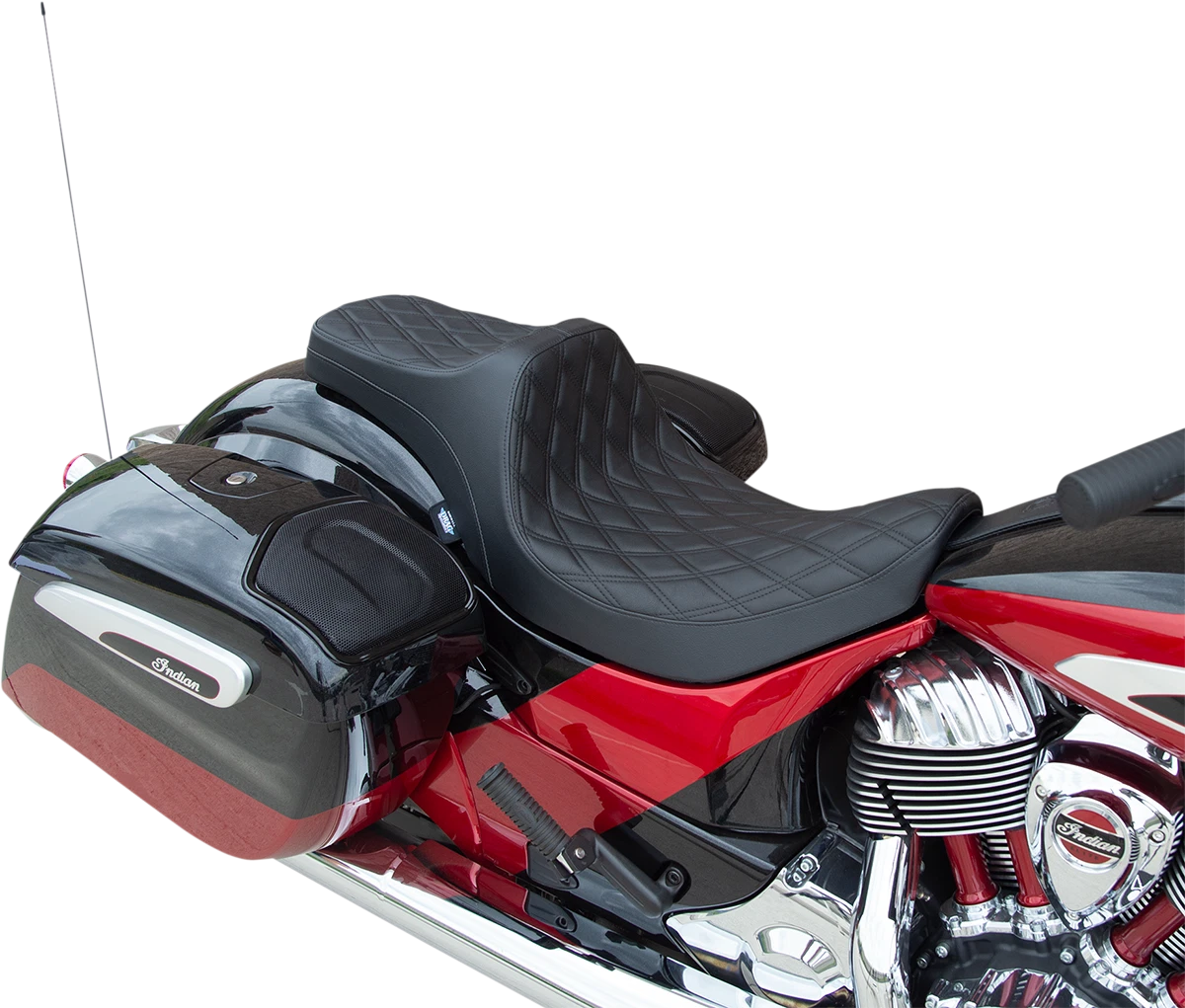 Predator III Seat for Harley Davidson (2000–2023) - Double Diamond, Black Stitching