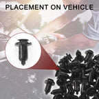 50 Pcs Front Fender Skirt Clip for Honda Pilot (2003–2015) & Accord (1997–2007)