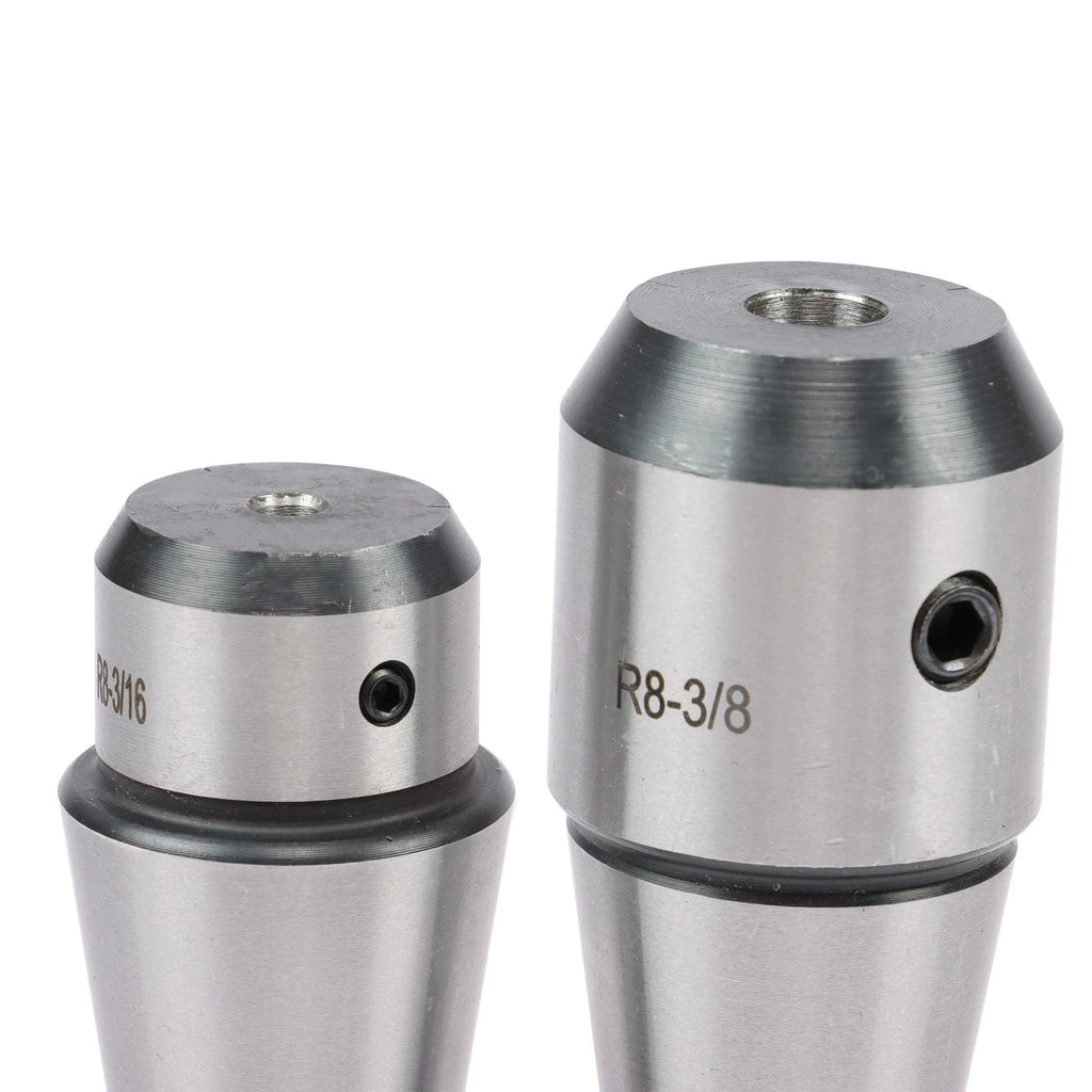 Set of 8 Precision R8 End Mill Tool Holders for Milling Machine