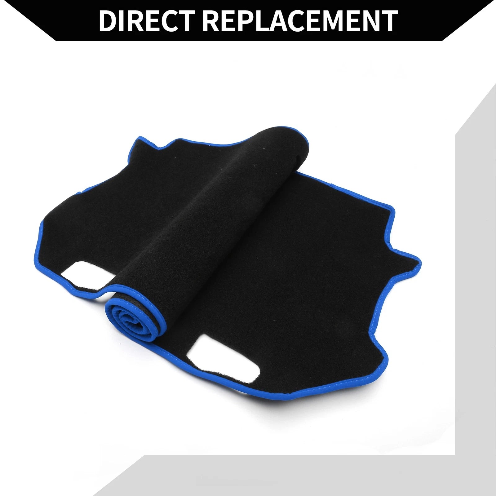Dashboard Cover Mat for Honda Fit (2020–2024) Black Blue 1 Set