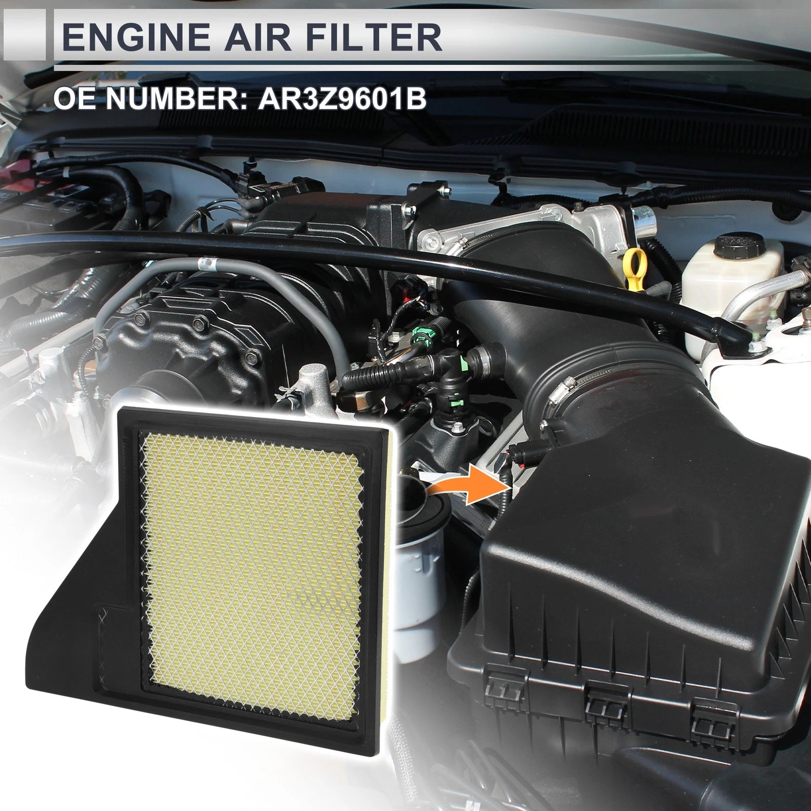 Car Engine Air Filter No.AR3Z9601B for Ford Mustang (2015–2023)