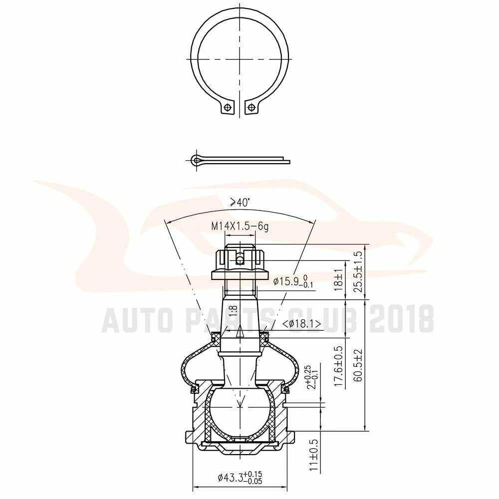 8PCS Front Ball Joints Tie Rods Suspension Kit for Toyota Tacoma (1995–2004)
