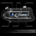 HID Projector Headlight for Dodge Charger (2015–2022) Right Black/Clear